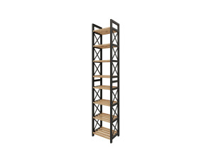 Scaffale multifunzionale "Mini" in legno 23 x 18 x 128 cm - Nero