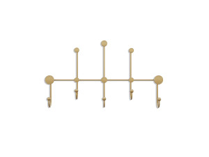 Gancio da parete in metallo "iyon-A" - 80 x 10 x 45 cm - Oro