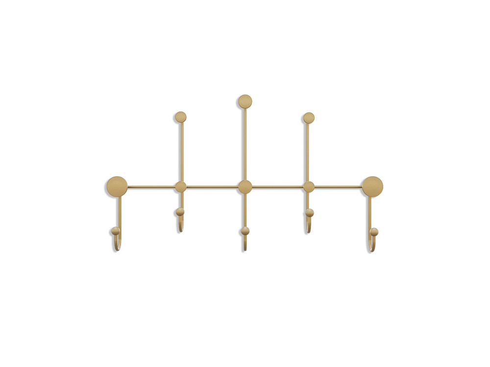 Gancio da parete in metallo "iyon-A" - 80 x 10 x 45 cm - Oro