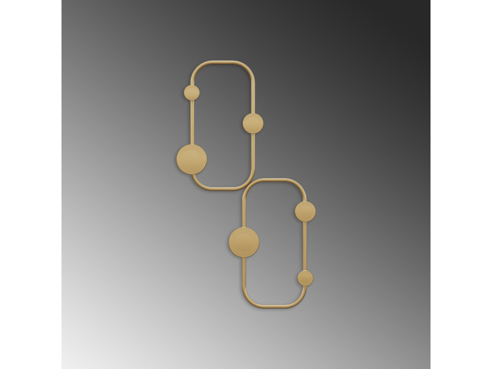 Gancio da parete in metallo "Ladybug" - 26 x 5 x 48 cm - Oro