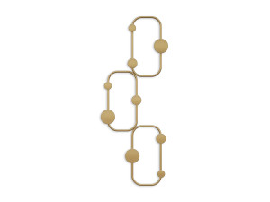 Gancio da parete in metallo "Lizzard" - 28 x 5 x 70 cm - Oro