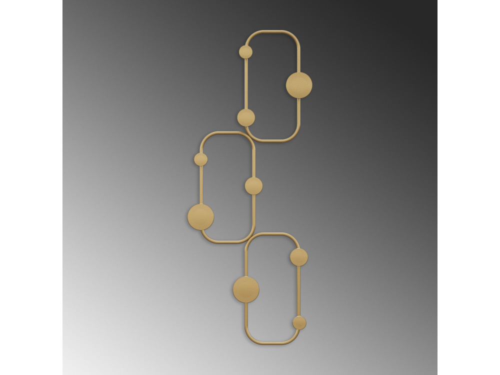 Gancio da parete in metallo "Lizzard" - 28 x 5 x 70 cm - Oro