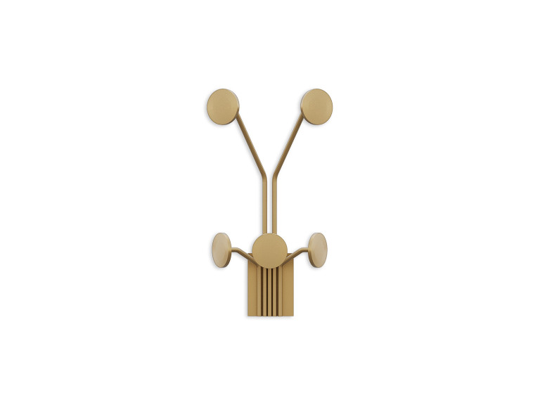 Gancio da parete in metallo "Giraffe" - 24 x 16 x 40 cm - Oro