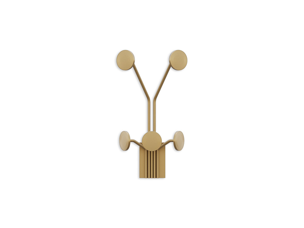 Gancio da parete in metallo "Giraffe" - 24 x 16 x 40 cm - Oro