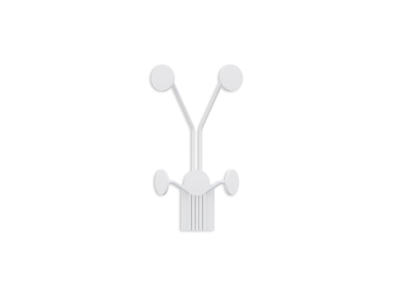 Gancio da parete in metallo "Giraffe" - 24 x 16 x 40 cm - Bianco
