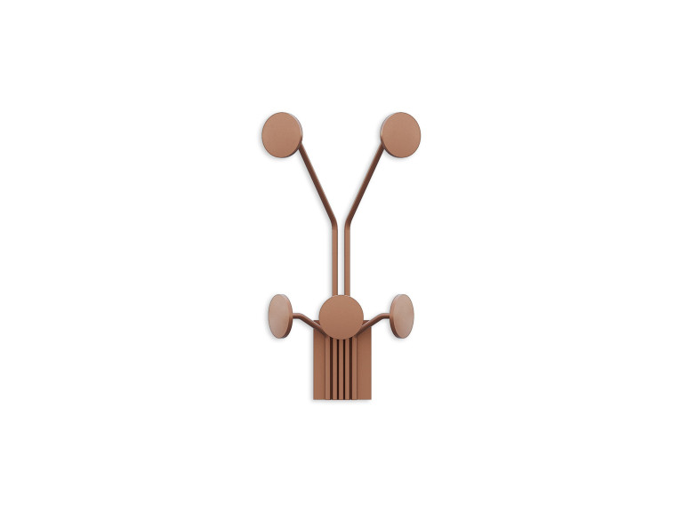 Gancio da parete in metallo "Giraffe" - 24 x 16 x 40 cm - Rame