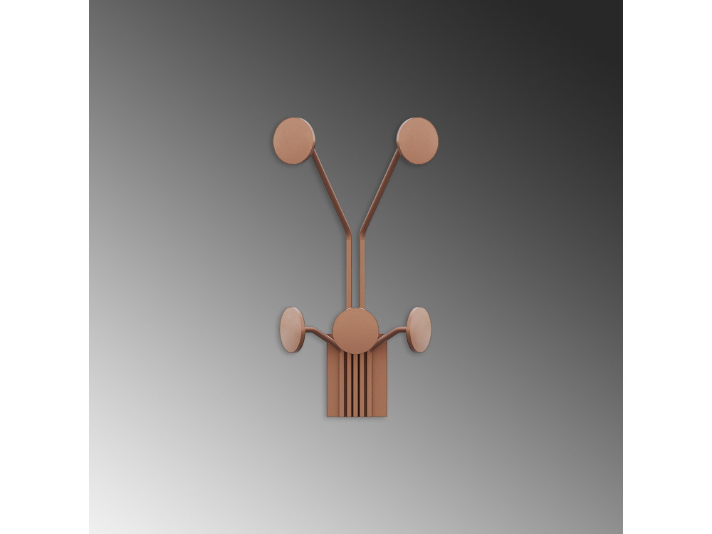 Gancio da parete in metallo "Giraffe" - 24 x 16 x 40 cm - Rame
