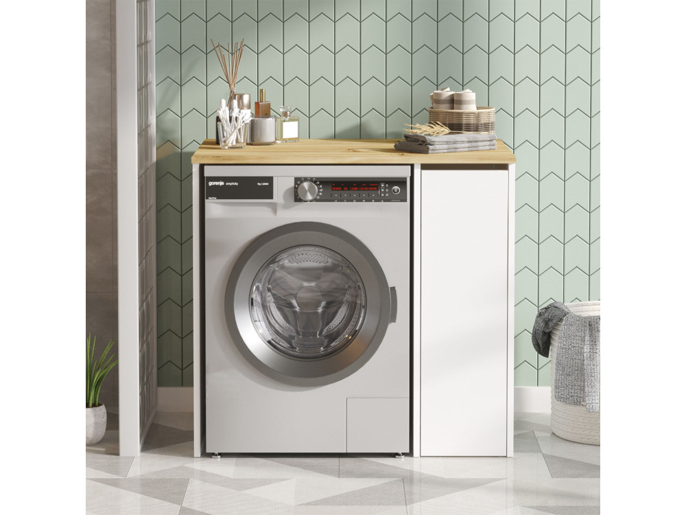 Mobile lavatrice in legno "SA1" - 93 x 60 x 88 cm - Bianco