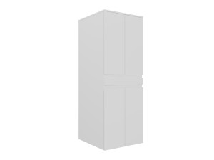 Mobile per lavatrice "Neve 70" - 70 x 73 x 193 cm - Bianco opaco