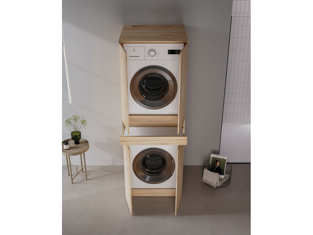 Mobile per lavatrice "Neve 70" - 70 x 73 x 193 cm - Rovere