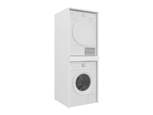 Mobile per lavatrice "Linfa 70" - 70 x 73 x 193 cm - Bianco opaco