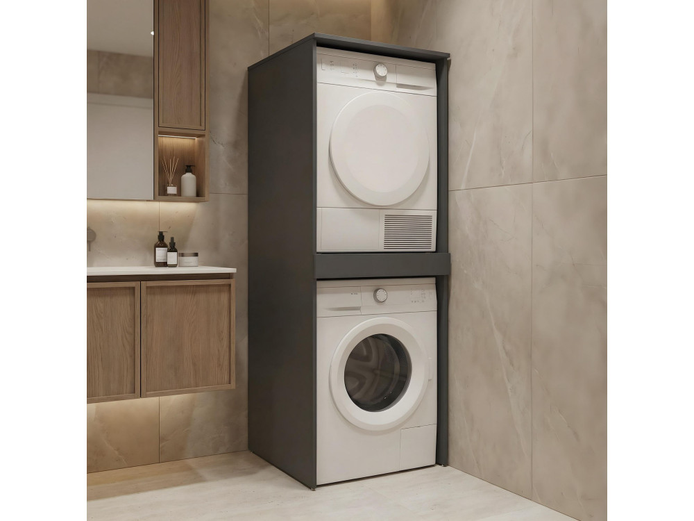 Mobile per lavatrice "Linfa 70" - 70 x 73 x 193 cm - Antracite opaco