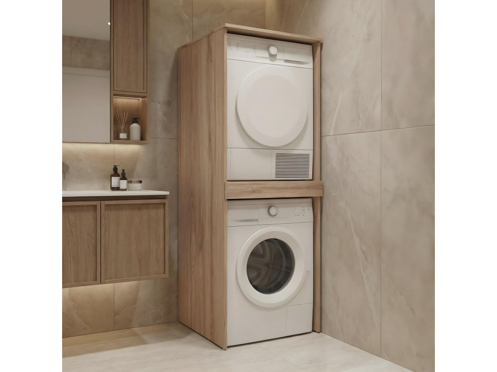 Mobile per lavatrice "Linfa 70" - 70 x 73 x 193 cm - Rovere
