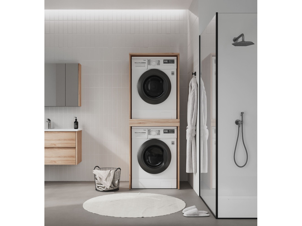 Mobile per lavatrice "Linfa 70" - 70 x 73 x 193 cm - Rovere