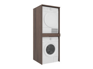Mobile per lavatrice "Linfa 70" - 70 x 73 x 193 cm - Noce scuro