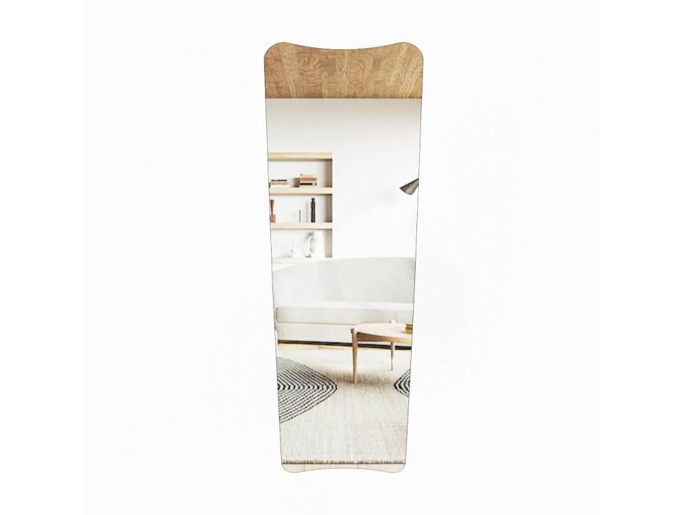 Specchio per cavalli in legno "Vitros" - 55 x 2 x 150 cm - Trasparente