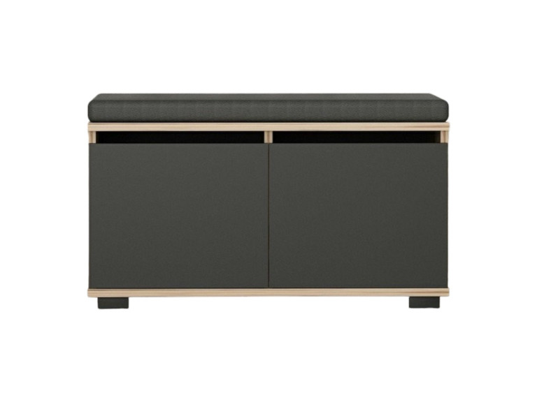 Scarpiera in legno "Drago" - 80 x 35 x 42 cm - Grigio antracite