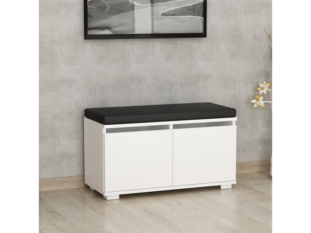 Scarpiera in legno "Drago" - 80 x 35 x 42 cm - Bianco