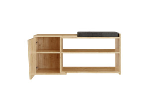Scarpiera in legno "Fiona" - 104 x 37 x 47 cm - Beige