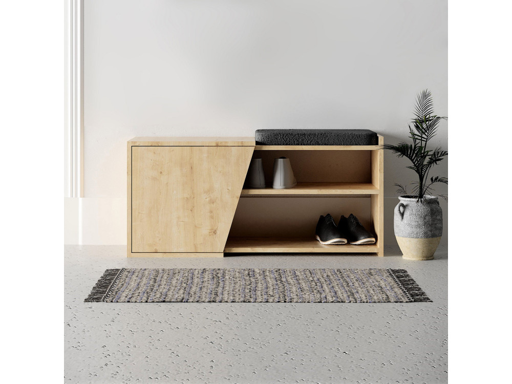 Scarpiera in legno "Fiona" - 104 x 37 x 47 cm - Beige