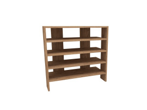 Scarpiera in legno "Sargel" - 75 x 31 x 72 cm - Marrone