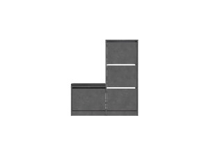 Scarpiera in legno "Dude" - 105 x 26 x 118 cm - Grigio