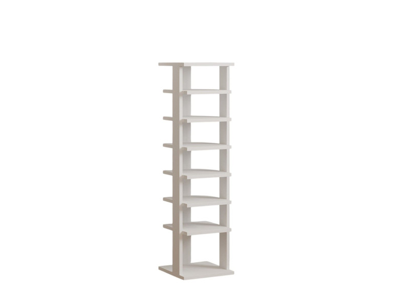 Scarpiera in legno "Ayka" - 30 x 30 x 110 cm - Bianco