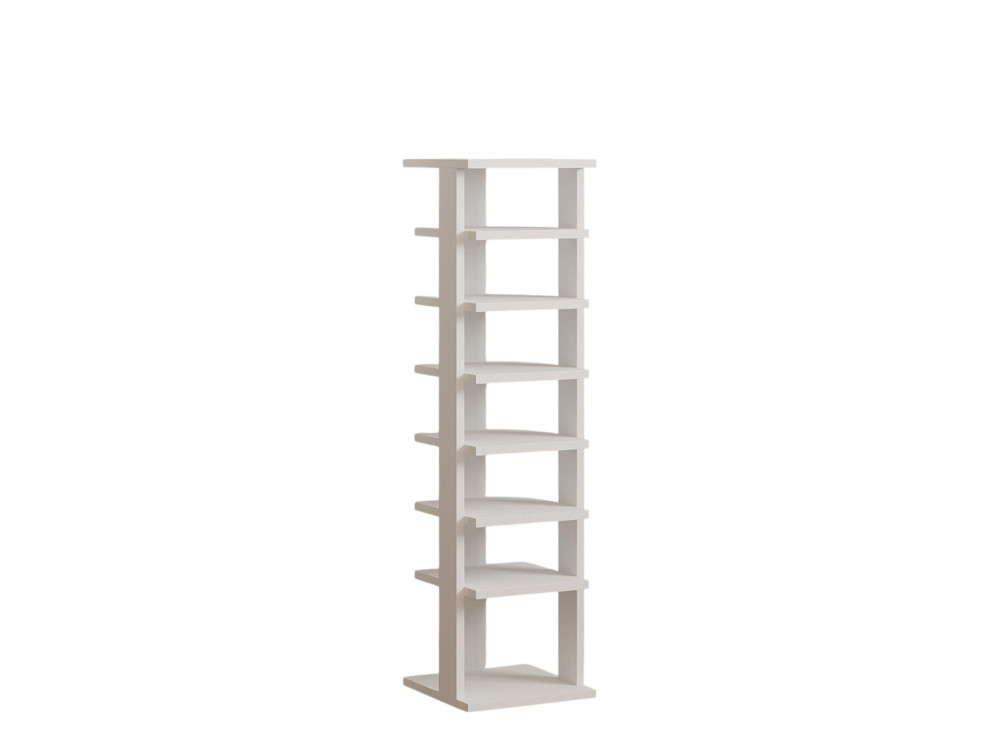 Scarpiera in legno "Ayka" - 30 x 30 x 110 cm - Bianco