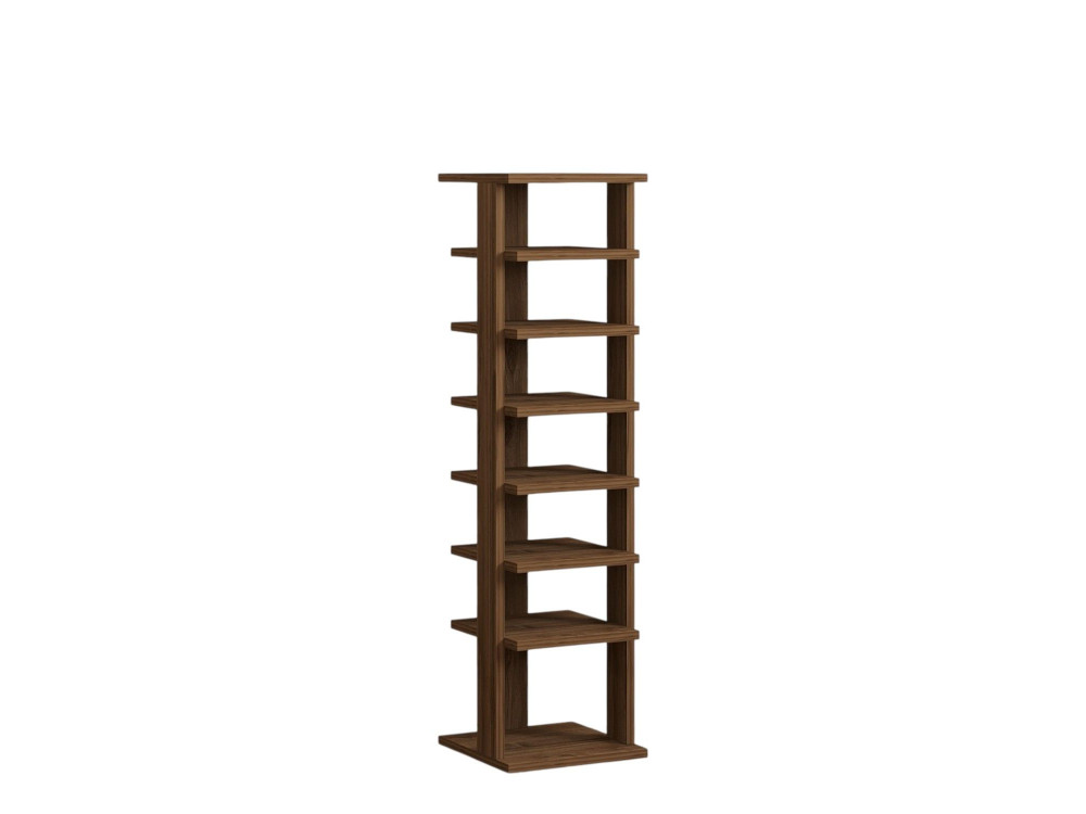 Scarpiera in legno "Ayka" - 30 x 30 x 110 cm - Marrone