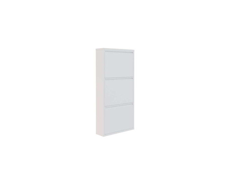Scarpiera in metallo "Luna" - 50 x 15 x 103 cm - Bianco