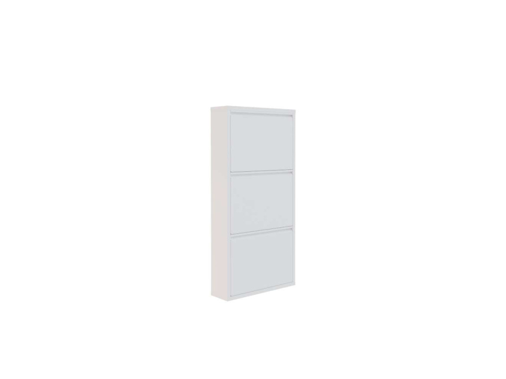 Scarpiera in metallo "Luna" - 50 x 15 x 103 cm - Bianco