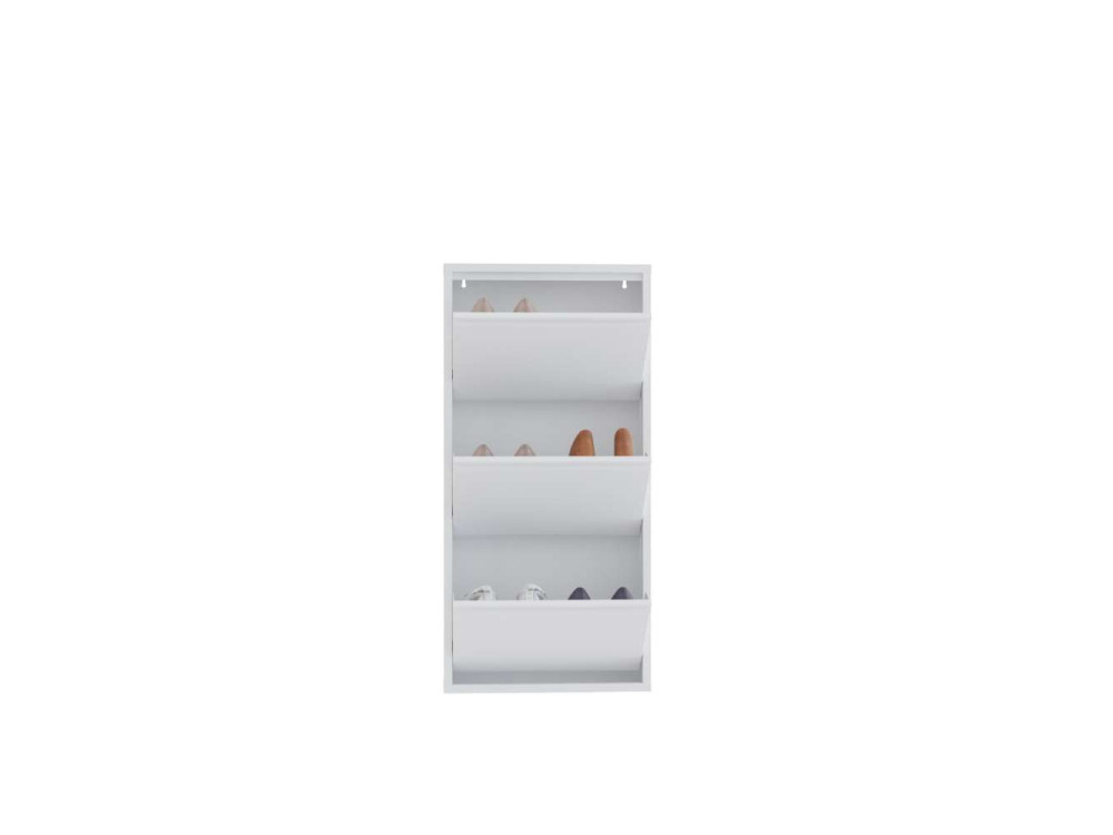 Scarpiera in metallo "Luna" - 50 x 15 x 103 cm - Bianco