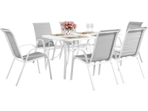 Salotto da giardino in textilene" Cordoba" - Phoenix - Grigio