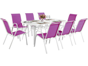 Salotto da giardino in textilene "Cordoba  XL 180" - Phoenix - Fuxia