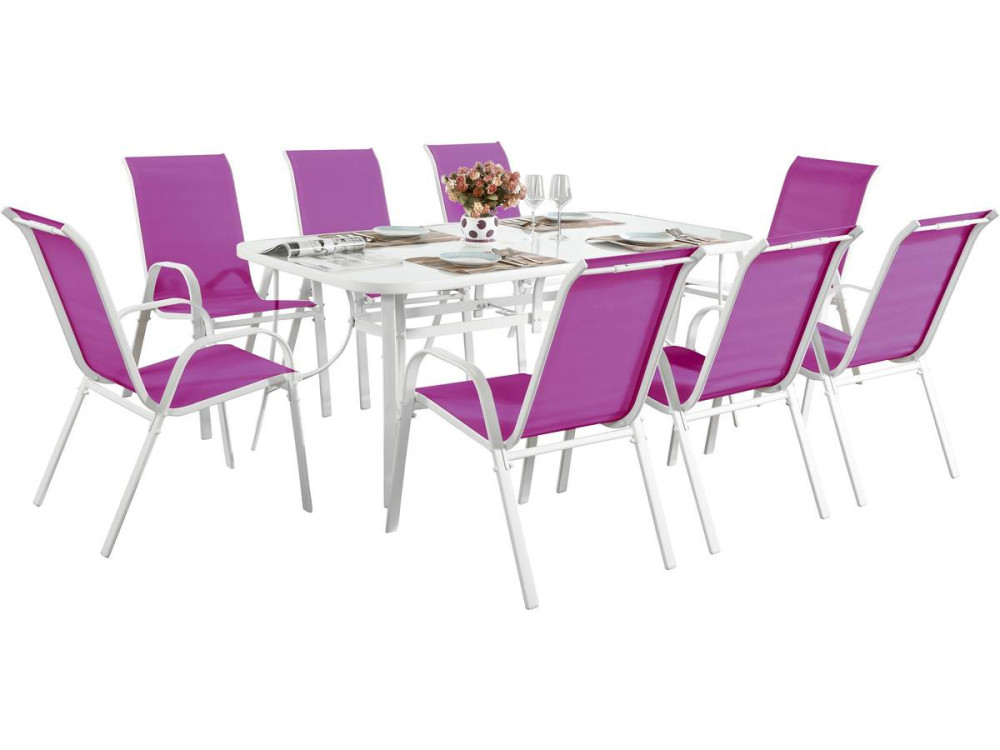Salotto da giardino in textilene "Cordoba  XL 180" - Phoenix - Fuxia