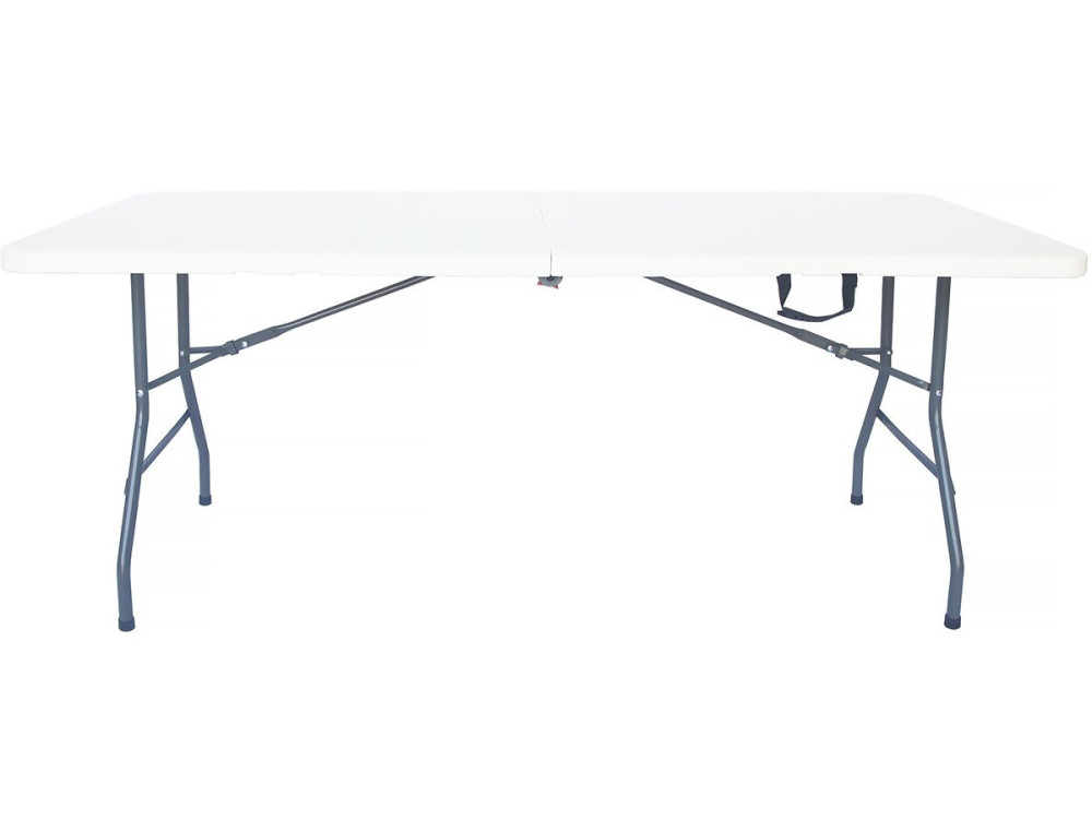 Set tavolo pieghevole da giardino + 2 panche pieghevoli "Foldy" - Bianco