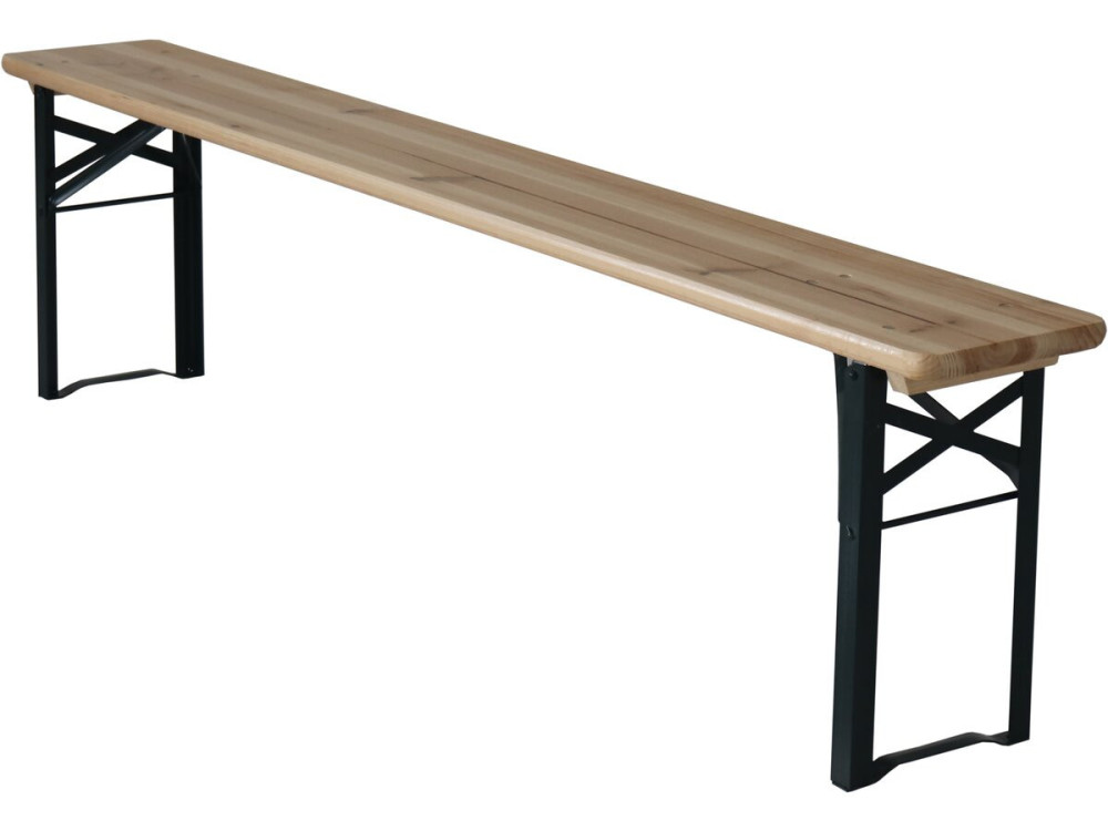 Tavolo da giardino pieghevole da brasserie con 2 panche "Lisbon" - 176 x 46 x 75 cm - Marrone