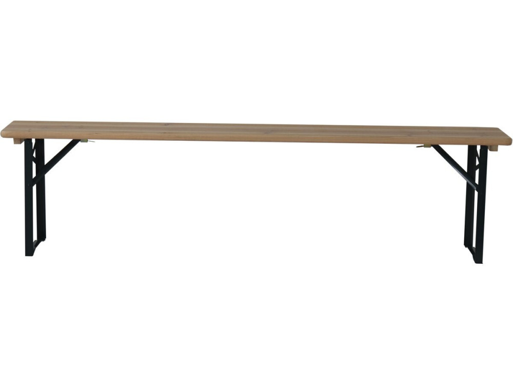 Tavolo da giardino pieghevole da brasserie con 2 panche "Lisbon" - 176 x 46 x 75 cm - Marrone