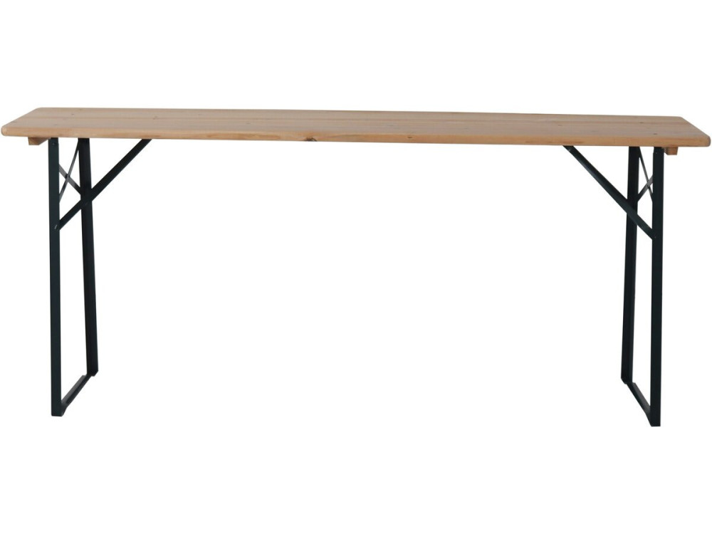 Tavolo da giardino pieghevole da brasserie con 2 panche "Lisbon" - 176 x 46 x 75 cm - Marrone