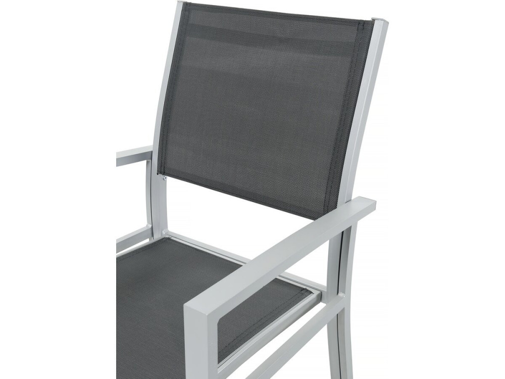 Set da pranzo da giardino estensibile "Lagos" - 200/320 x 105 x 76 cm - 12 posti - Grigio scuro