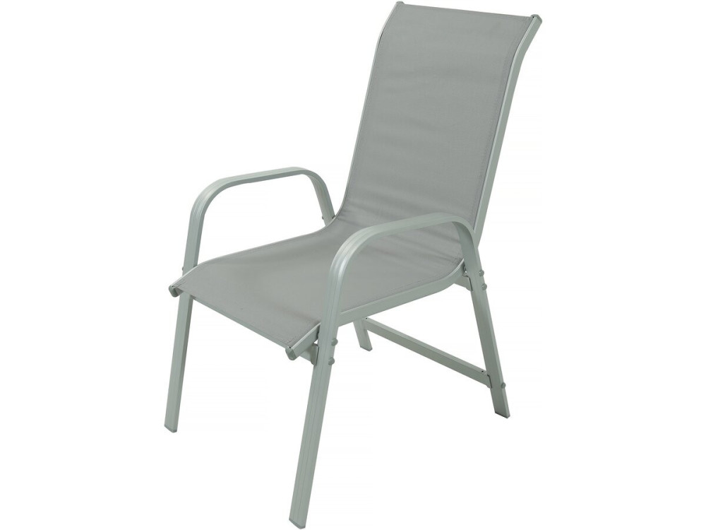 Set da pranzo da giardino "Lagos" - 200/320 x 105 x 76 cm - 10 sedie - Grigio chiaro