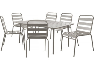 Set di mobili da giardino in metallo "Bilbao" - 6 posti - Talpa