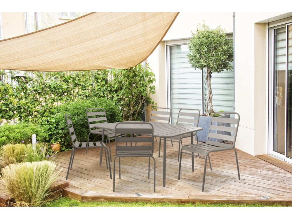 Set di mobili da giardino in metallo "Bilbao" - 6 posti - Talpa