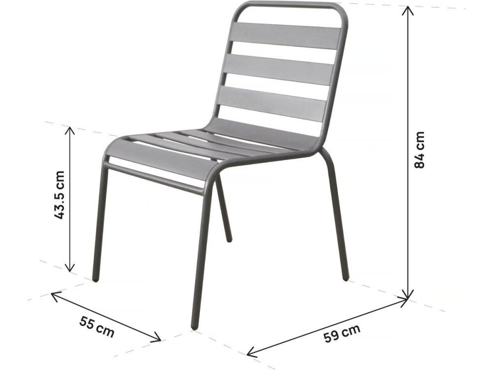 Set di mobili da giardino in metallo "Bilbao" - 6 posti - Talpa