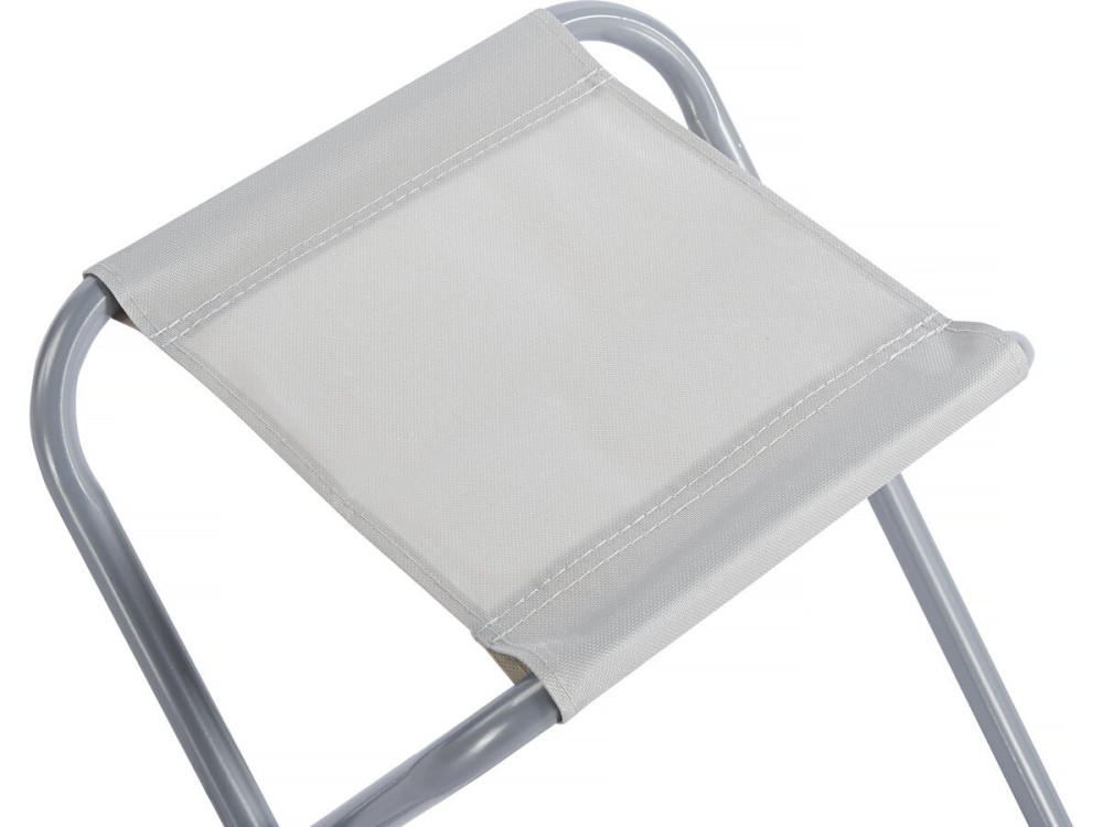 Set di tavolo da campeggio e 4 sgabelli pieghevoli - 125 x 60 cm - Bianco