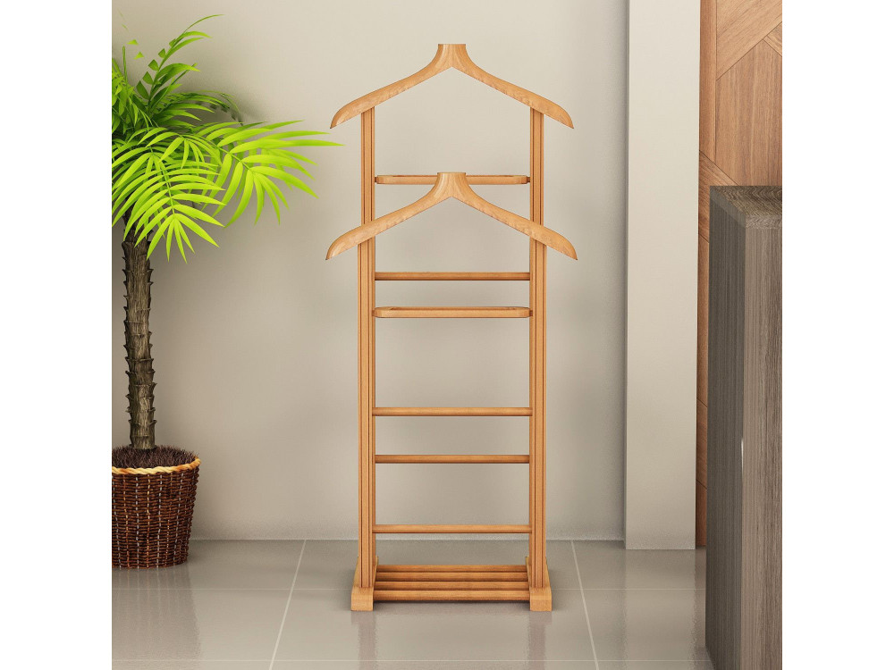 Appendiabiti in legno "Beta" - 33 x 46 x 120 cm - Beige