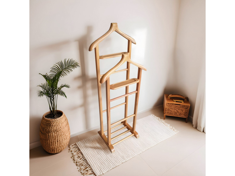 Appendiabiti in legno "Beta" - 33 x 46 x 120 cm - Beige