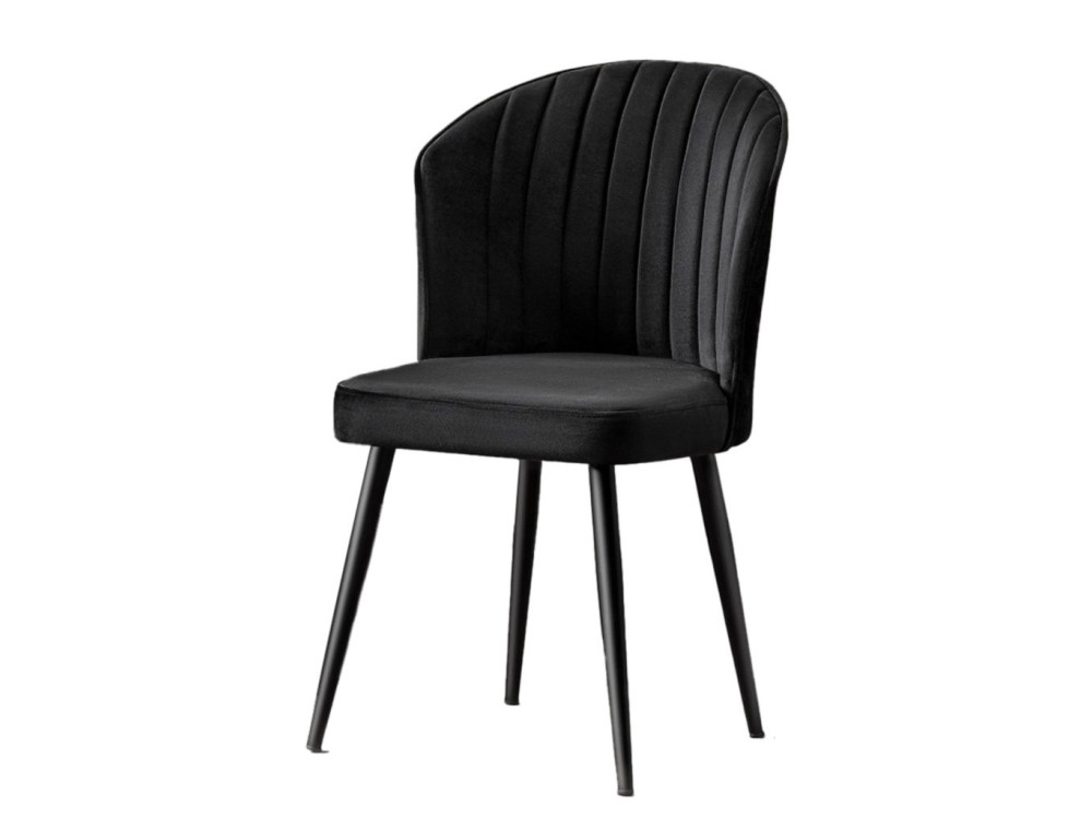 Set di sedie in legno "Rubi" (2 pezzi) - 52 x 42 x 85 cm - Nero