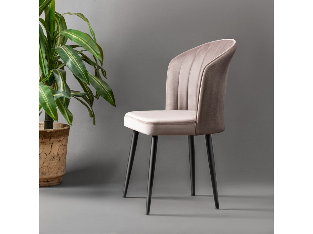 Set di sedie in legno "Rubi" (2 pezzi) - 52 x 42 x 85 cm - Cappuccino