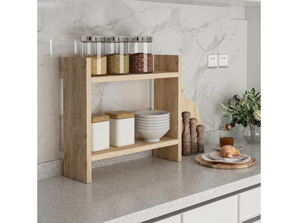 Scaffale da cucina in legno "Denver" - 34 x 10 x 30 cm - Pino atlantico